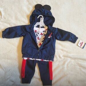 Disney Navy and Red Mickey Mouse Infant Set